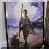 A24. Framed Star Wars poster 35”h x 24”w - $20